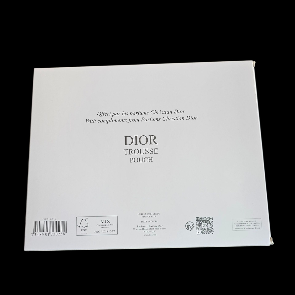 Dior Beige Woven Cosmetic Pouch with Crossbody Gold Chain NEW GWP - Picture 9 of 9